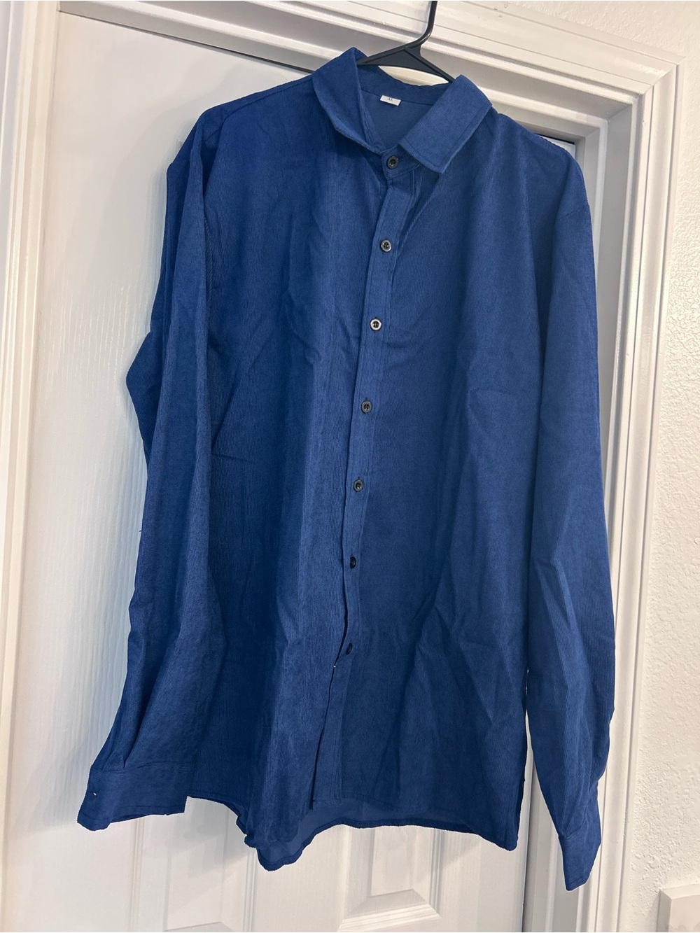 Blue Men's Long-Sleeve Button-Up Shirt sz xl